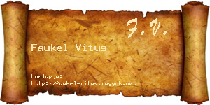 Faukel Vitus névjegykártya